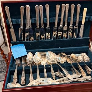 Large Silver Flatware Set